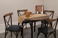 Set masă și scaune extensibile, Vella, Oliver, PAL, Nuc negru