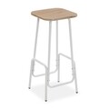 Set masa si scaune de bar 3 piese Braxton Light, Versa, 60 x 60 x 102 cm, metal/MDF