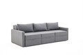 Canapea extensibila cu 3 locuri, Balcab Home, 825BLC4323, Cadru: 100% LEMN DE BRAD, Gri