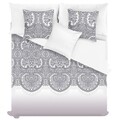 Cuvertura Lace, Fashion Goods, 200x220 cm, microfibra, alb/negru