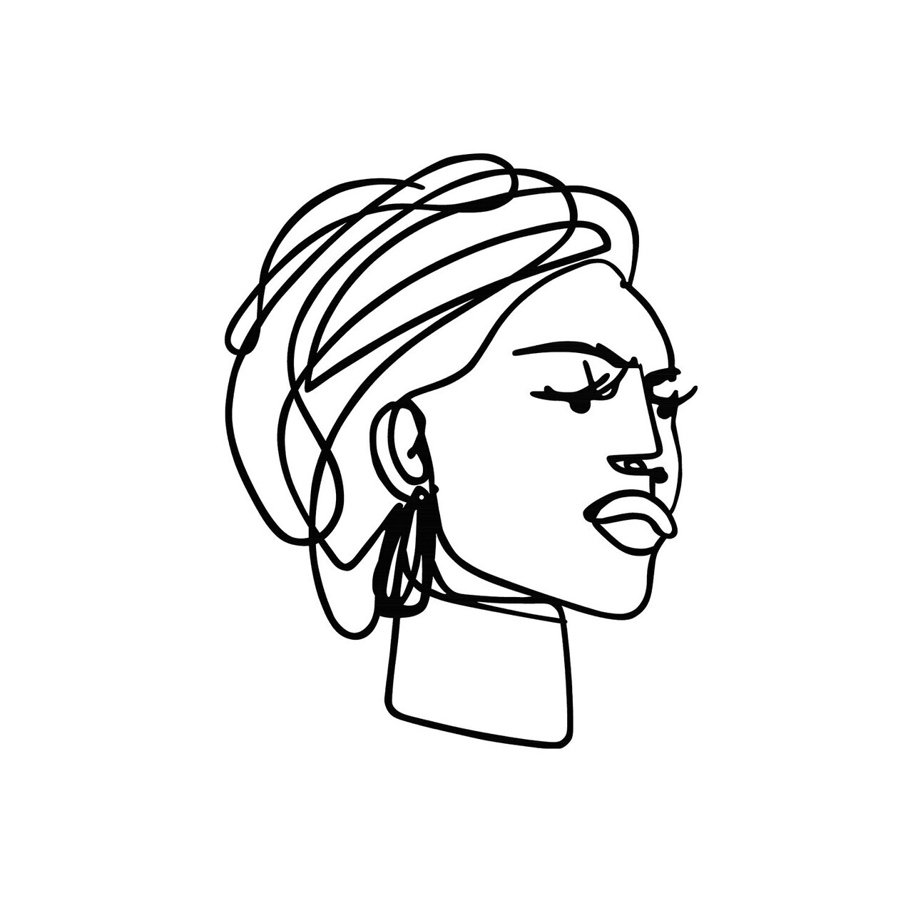 Decoratiune de perete, Afro, Dimensiuni: 52,5 x 66 cm, Negru — imaginea 4