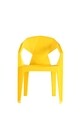 Scaun Heinner, 54x55x80 cm, plastic, galben