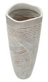 Vaza decorativa Wood Effect, Mauro Ferretti, 18x18x45 cm, polirasina, alb antic