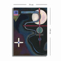 Tablou decorativ, 70100KANDINSKY032, Canvas, Lemn, Multicolor