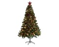 Brad Imperial pine cu decoratiuni, Decoris, 117x180 cm, 260 LED-uri, multicolor