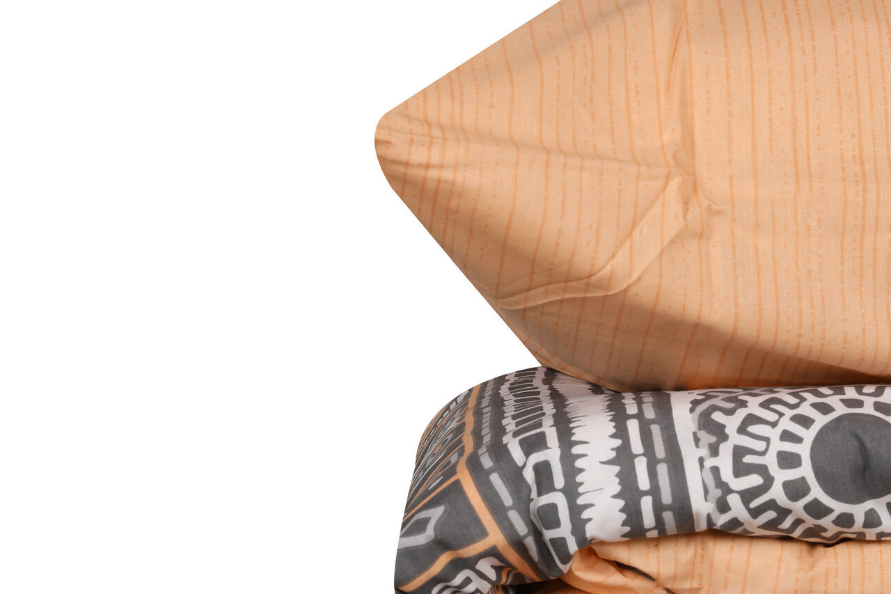 Lenjerie de pat pentru o persoana (EU) (IT), Adiel - Grey, Cotton Box, Bumbac Ranforce