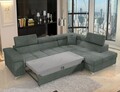 Coltar extensibil dreapta 4 locuri ELTAP, RT-100TOU, Eridano, 275x202x88 cm, lemn/poliester, verde inchis