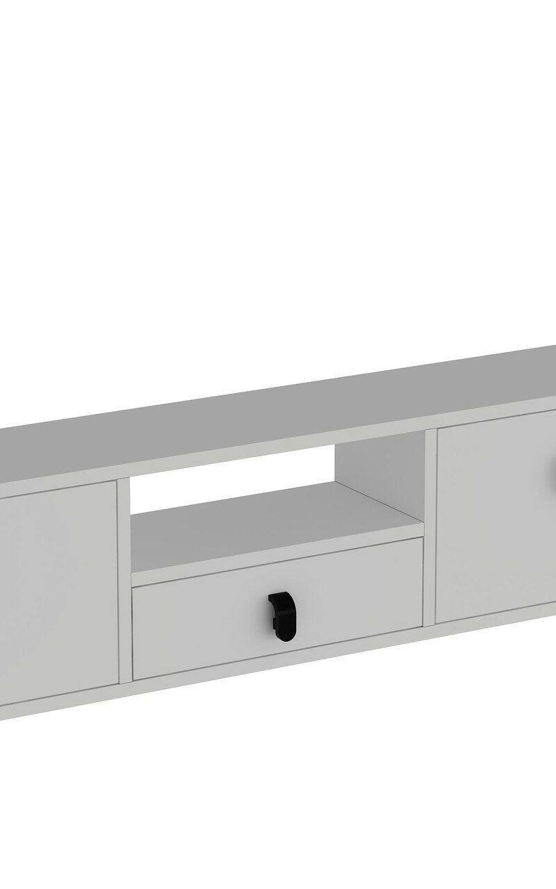 Comoda TV, Hanah Home, 1309-DROP-1, 140x30x30 cm, PAL , Alb - view 6