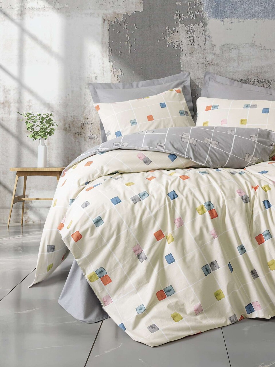 Lenjerie de pat pentru o persoana Single XXL (DE) L'essentiel Maison Evo Gri