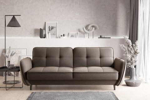 Canapea extensibila 3 locuri ELTAP, SO-BEL-18VER, Bellis, 220x90x83 cm, lemn/poliester, bej inchis