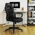 Scaun de birou ergonomic Racing Sports, Songmics, piele ecologica, negru