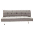 Canapea extensibila 3 locuri Travis, Pakoworld, 175x83x74 cm, textil, gri/argintiu