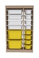 Dulap multifunctional, Estella, Montana Xs 2D4N8U, Sonomo Alb / Galben