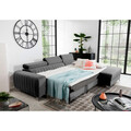 Coltar extensibil dreapta 3 locuri ELTAP, RT-04NU, Grayson, 278x205x92 cm, lemn/poliester, gri