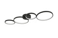 Plafoniera Rondo, TRIO, 97x34.3x5.5 cm, 37W, 1x SMD, metal, negru mat