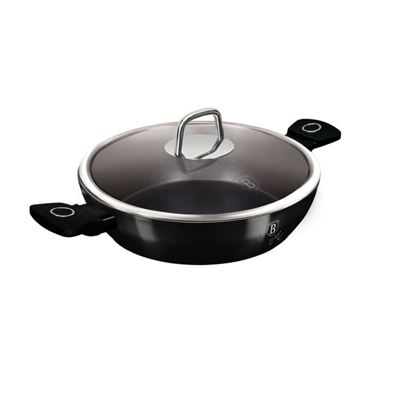 Oala cu capac Berlinger Haus, Black Vantage, 30 cm, 4.5 L, aluminiu forjat, negru lucios - imagine 3