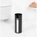 Suport role rezerva hartie igienica, Brabantia, Balance, 13.2x13.2x32.1 cm, otel, negru mat