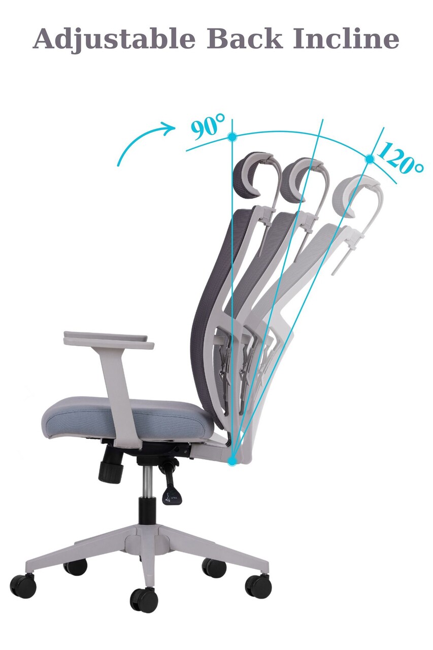 Set scaune de birou (2 piese), Hanah Home, Lumbar 126, Plastic, Gri - view 8