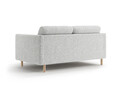 Canapea 2 locuri, Eden, Micadoni, 146x92x90 cm, tesatura structurata, gri deschis melanj