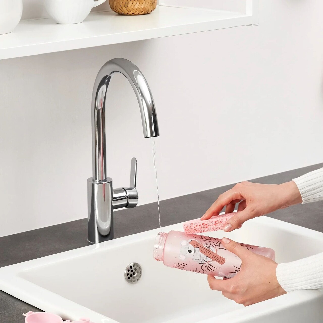 Sticla apa pentru copii Slim, recyclon, 500ml, Koala - Ion8 - imagine 10