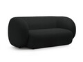 Canapea modulara 2 locuri, Kate, Micadoni, 183x99x76 cm, tesatura boucle, negru