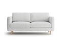 Canapea 2 locuri, Eden, Micadoni, 146x92x90 cm, tesatura structurata, gri deschis melanj