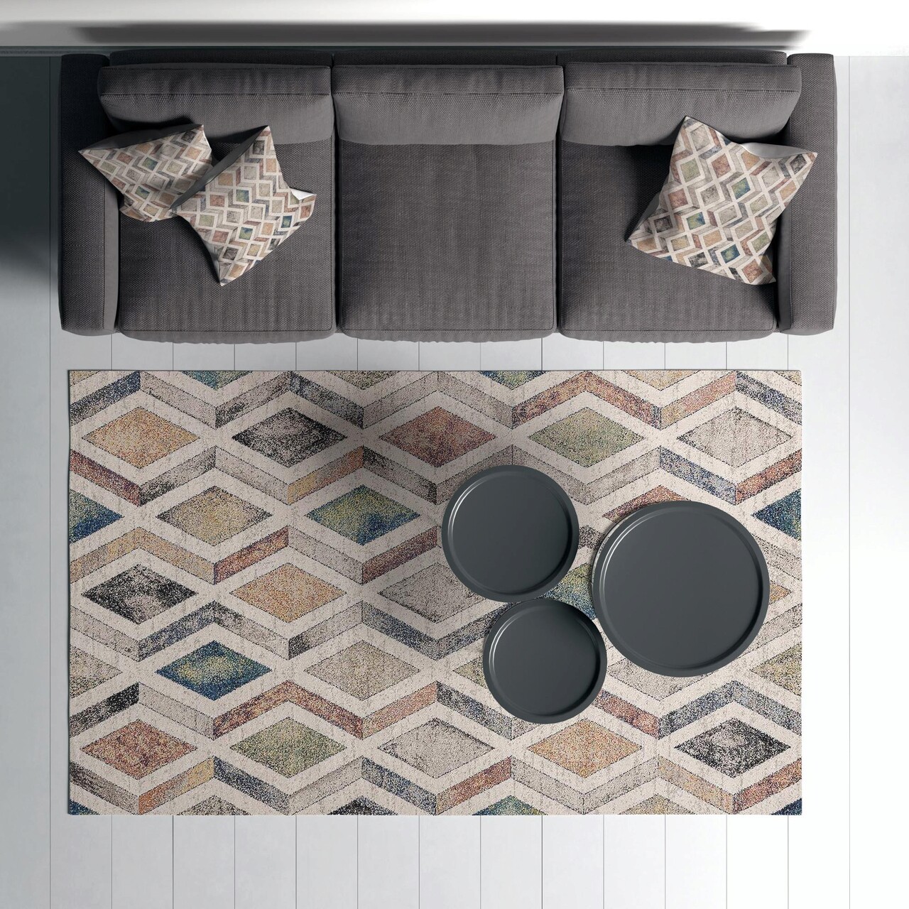 Covor, Woopamuk393, 160x230 cm, 70% bumbac/30% poliester, Multicolor - 1 | YEO
