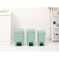 Cos de gunoi cu pedala, Brabantia, StepUp, 10 L, 26.5x20.3x38.1 cm, polipropilena, verde jad