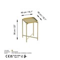 Masuta de cafea, Cerritos, Shb-008-A, 46x56x46 cm, Metal, Auriu