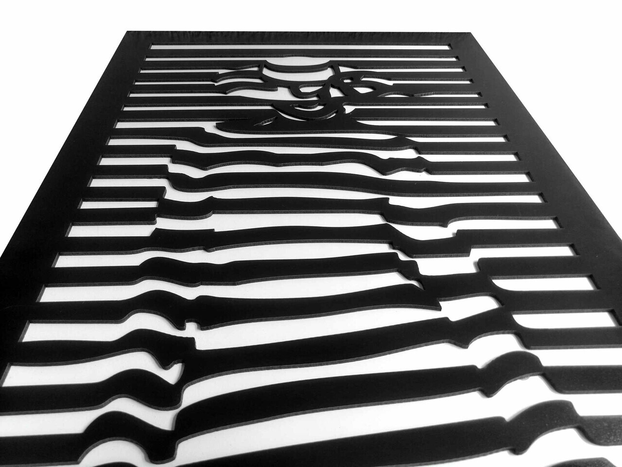 Tablou decorativ, Lina, Dimensiune: 35 x 68 cm, Alb/Negru — imaginea 5