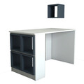 Birou, Hommy Craft, Box, 120x75x65 cm, Alb/Albastru