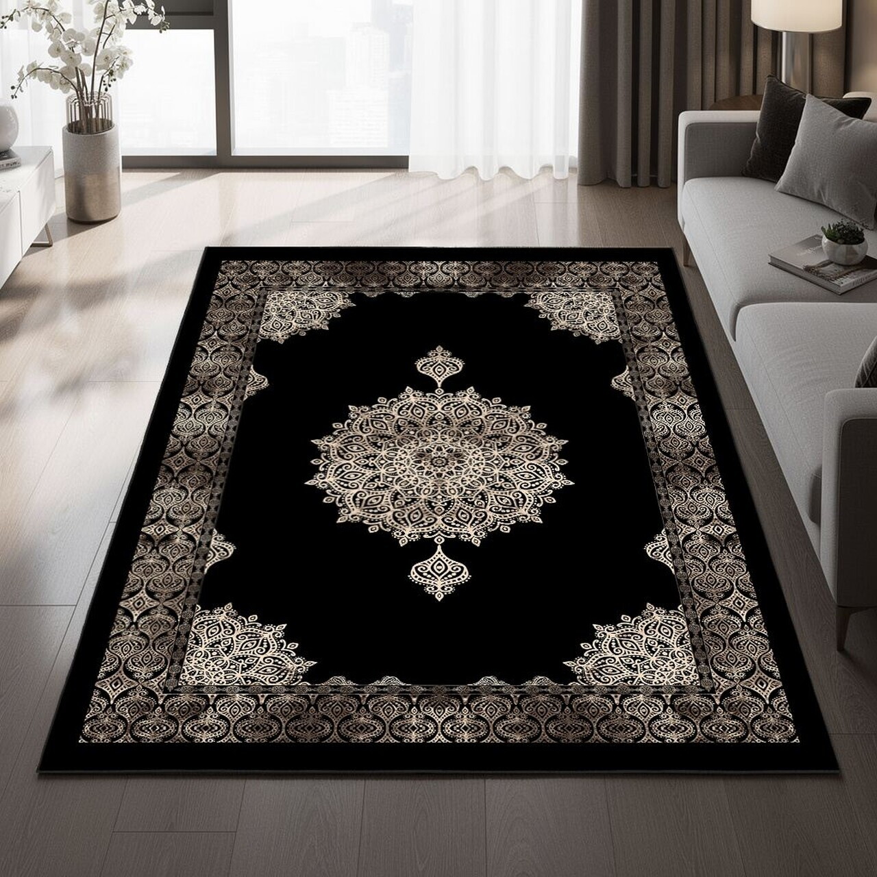Covor Eexfab649 100x150 cm Poliester Multicolor