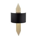 Aplica de perete, 616 - A, Opviq, 22 x 10 x 75 cm, 1 x E27, 40W, negru/auriu
