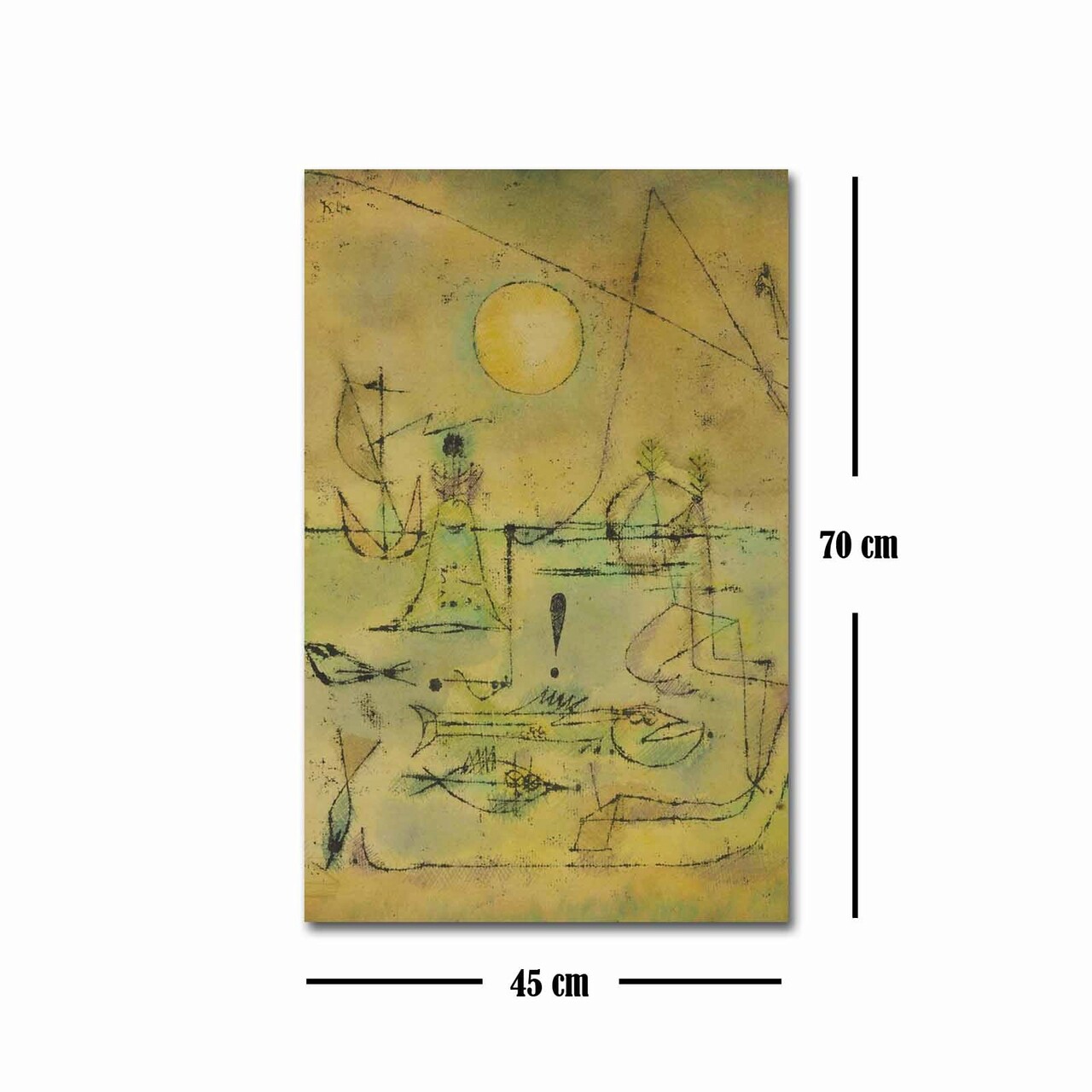 Tablou decorativ, FAMOUSART-087, Canvas, Dimensiune: 45 x 70 cm, Multicolor