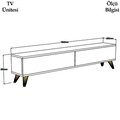 Comoda TV Alberi, Puqa Design, 160x25x35 cm, alb/antracit