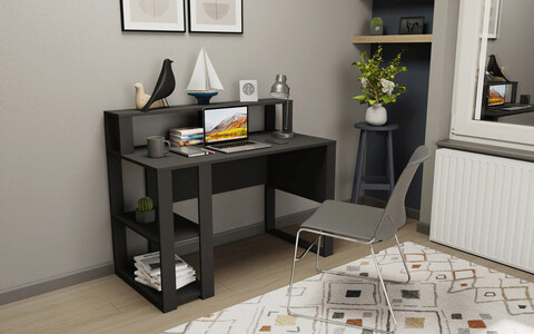 Birou, retricy, queens, 120x59.6x95.2 cm, pal, antracit