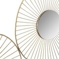 Decoratiune de perete Shapes, Homemania, 78 x 58 cm, metal/sticla