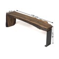 Comoda TV, Massive Design, Calla Small, 130 x 46 x 40 cm,  lemn de nuc, nuc