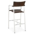 Scaun bar pentru exterior, Cosmopolis, 56x57x112 cm, maro