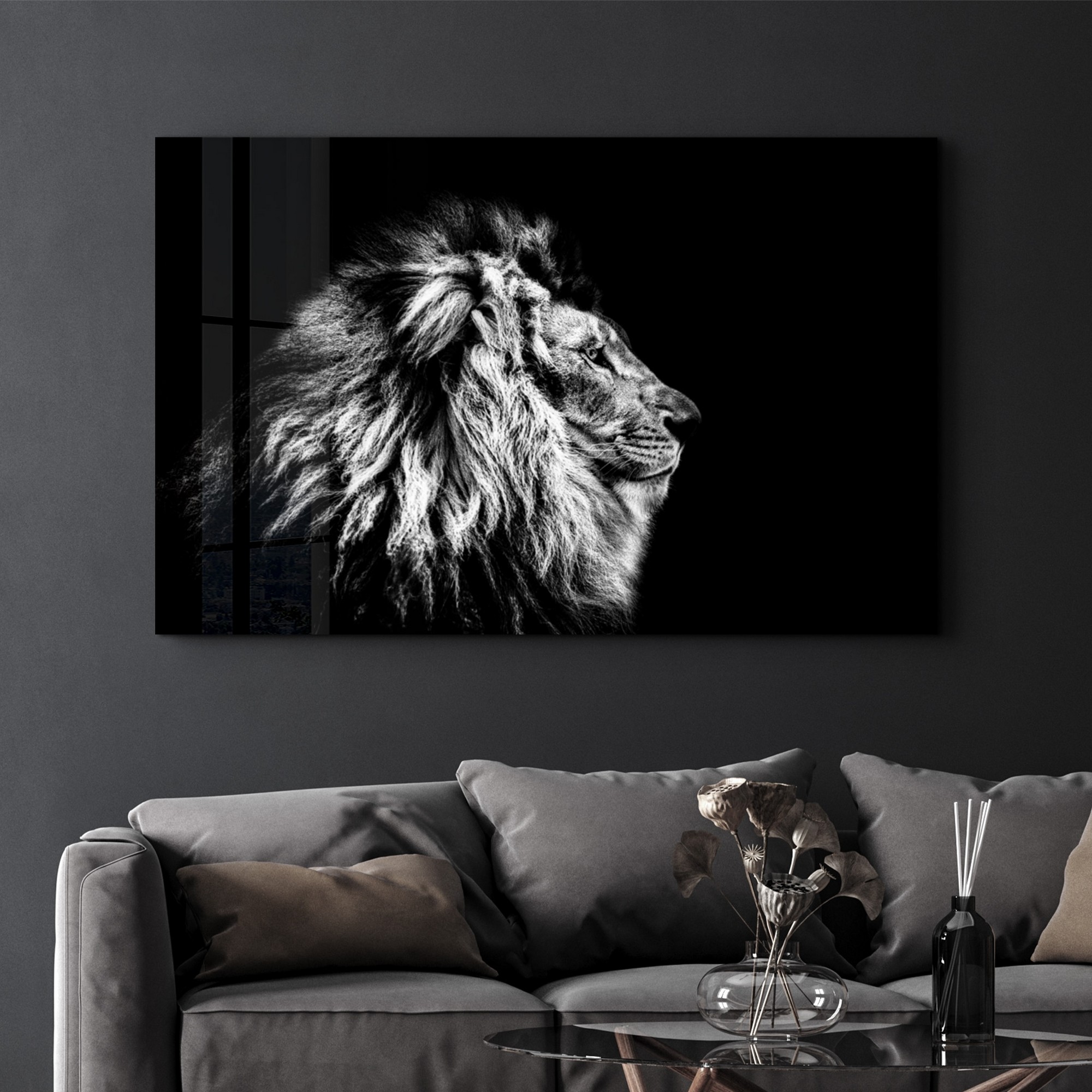 Tablou decorativ, OGLS-2028, Dimensiuni: 46 x 72 cm, Multicolor