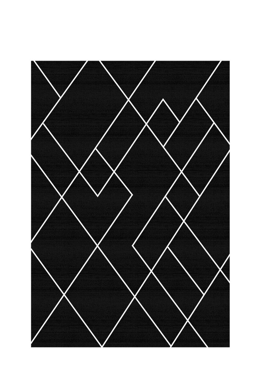 Covor, CLR-0000567-039, 180x280 cm, Poliester, Negru — imaginea 3