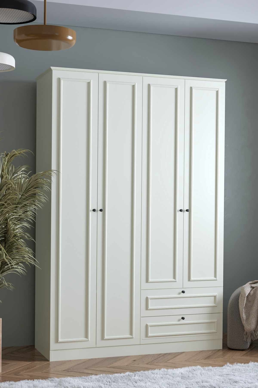 Dulap pentru haine, Hanah Home, Mira 210, 140x210x54 cm, Alb - view 2