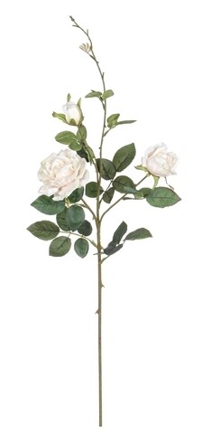 Floare artificiala, rose branch, bizzotto, 90 cm, alb