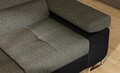 Coltar extensibil stanga 4 locuri, ELTAP, Anton, 272x203x85 cm, lemn/poliester, gri inchis/negru