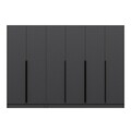 Dulap pentru haine, Minerva, Kale Plus, 270x210x52 cm, PAL, Antracit