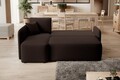 Coltar extensibil stanga 3 locuri ELTAP, Hadson, 206x150x89 cm, lemn/poliester, maro inchis