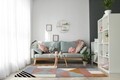Covor Geometry Bedora, 120x170 cm, 100% lana, multicolor, finisat manual