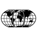 Decoratiune de perete, World Map 11, metal, 116 x 58 cm, negru