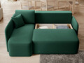 Coltar extensibil stanga 3 locuri ELTAP, Hadson, 206x150x89 cm, lemn/poliester, verde inchis