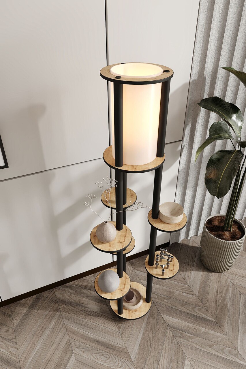 Lampadar, L'essentiel Maison, 666PTR1157, Stejar - view 3